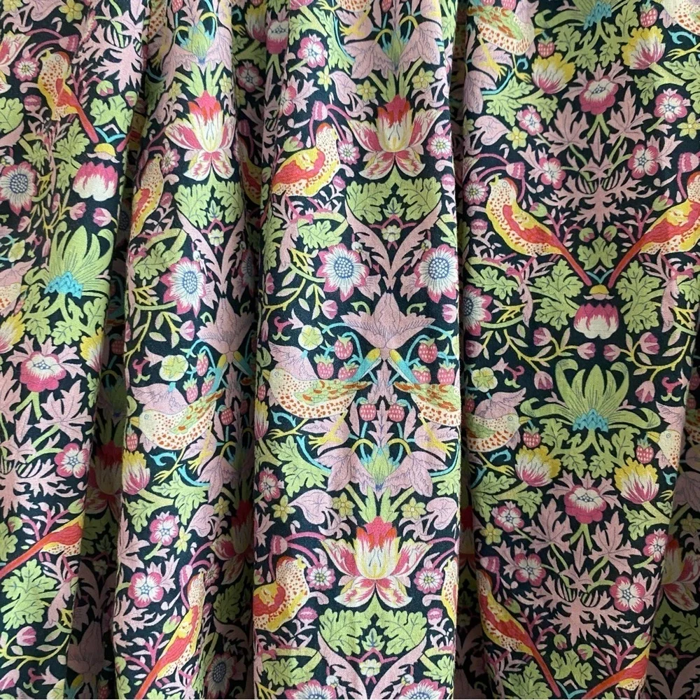 J. Crew Liberty Fabric Strawberry Thief Peony Print Square Neck Penny Blouse 4